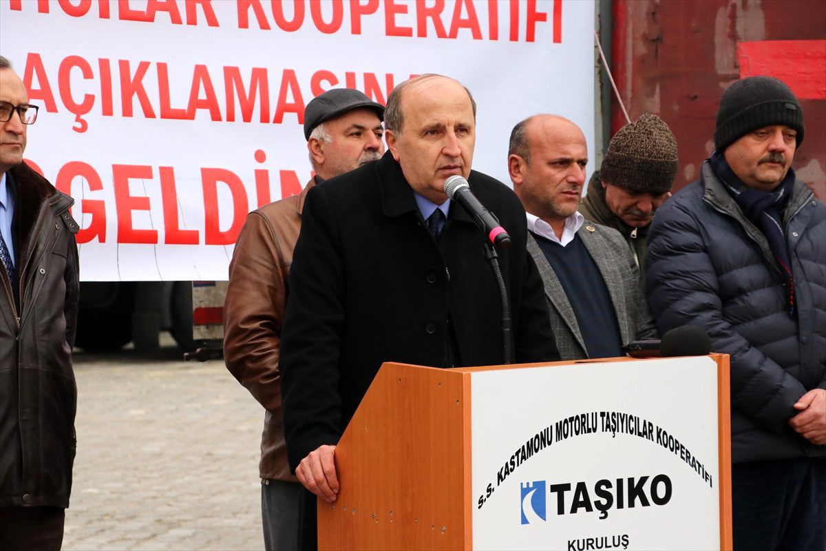 Kastamonu\'da nakliyecilerden taşımacılıkla ilgili uygulamalara tepki