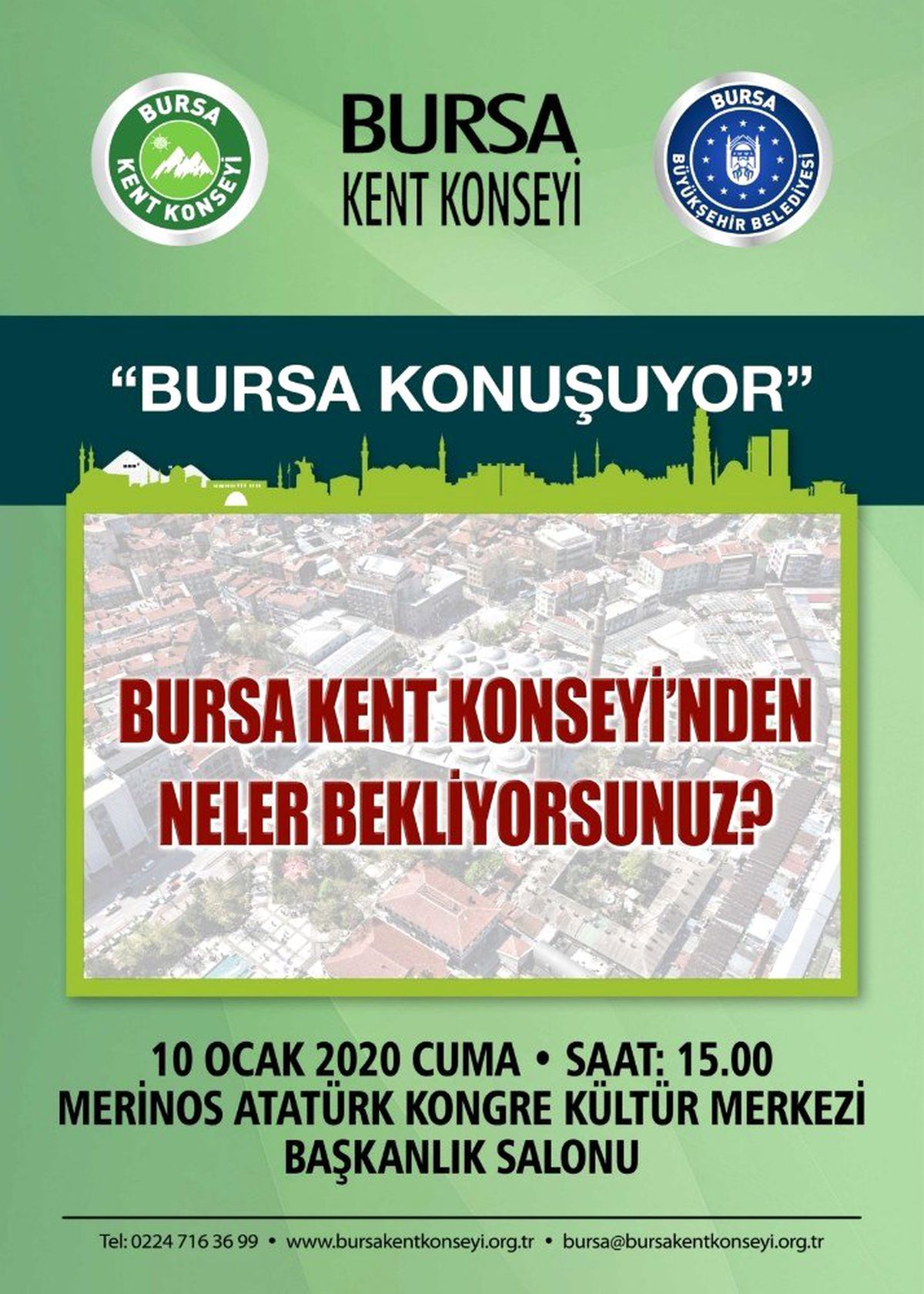Kent Konseyi\'nden "Bursa Konuşuyor" toplantısı