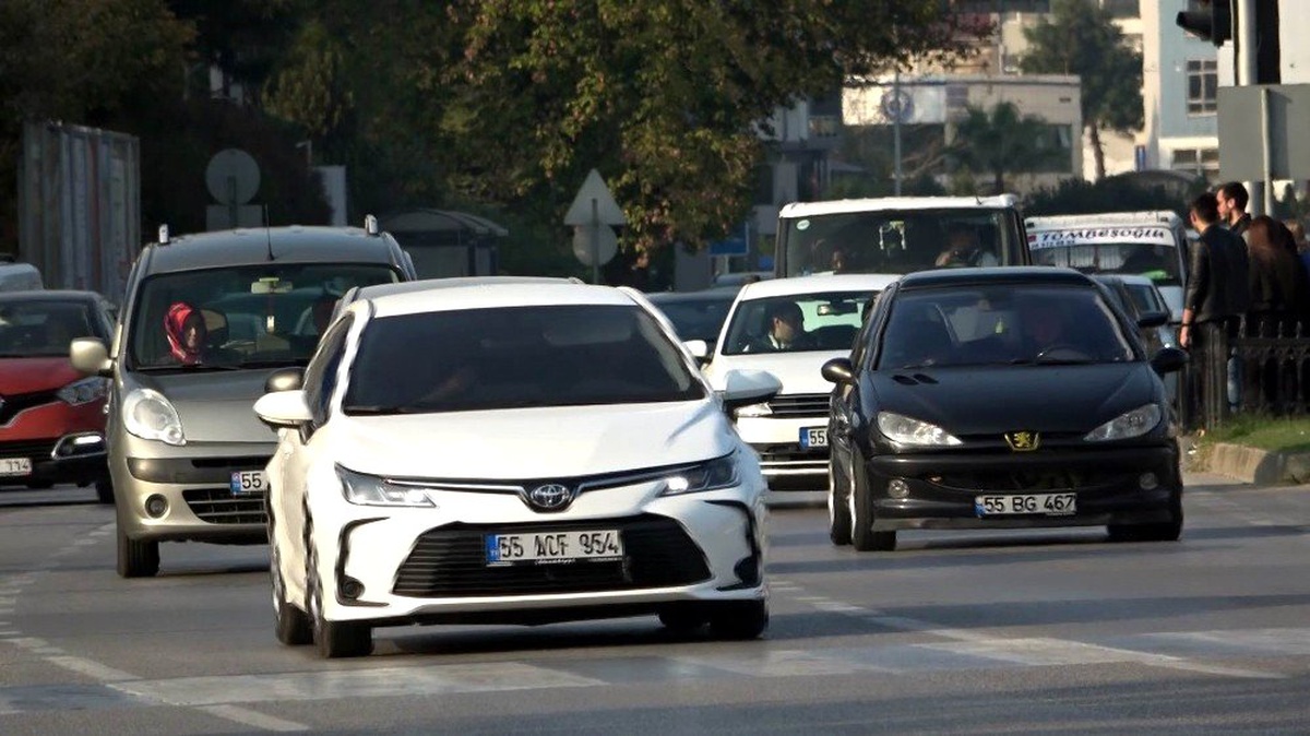 Samsun\'da taşıt sayısı 1 yılda 7 bin 323 arttı