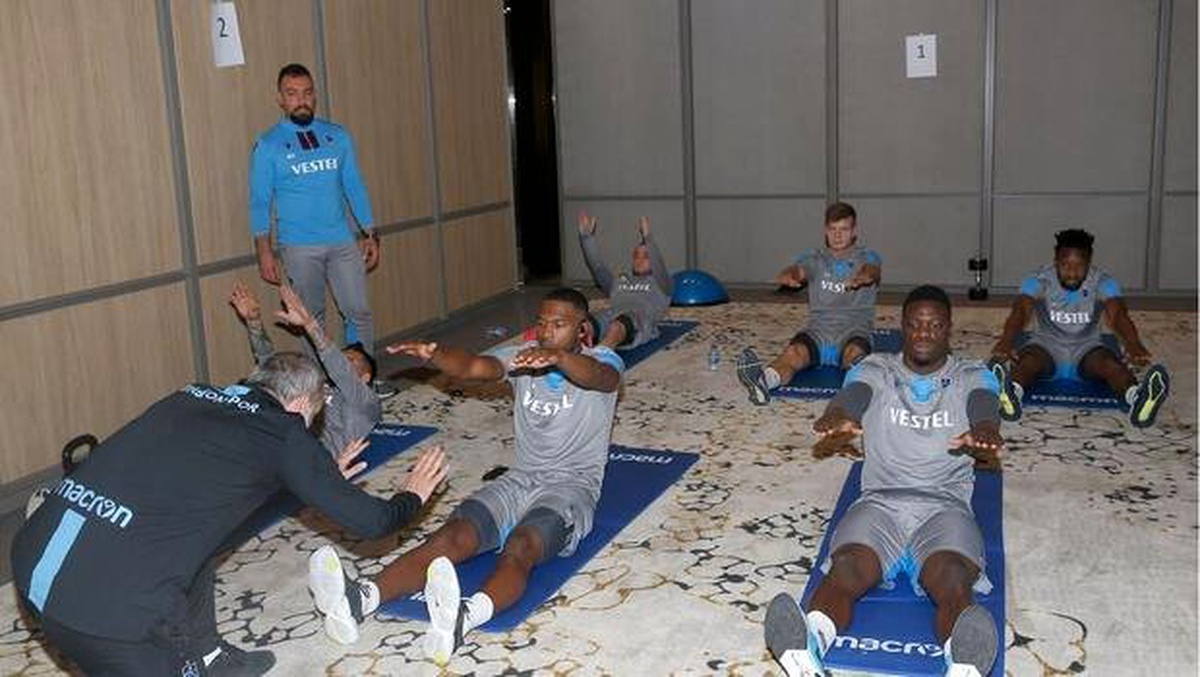 Trabzonspor salonda kuvvet çalıştı