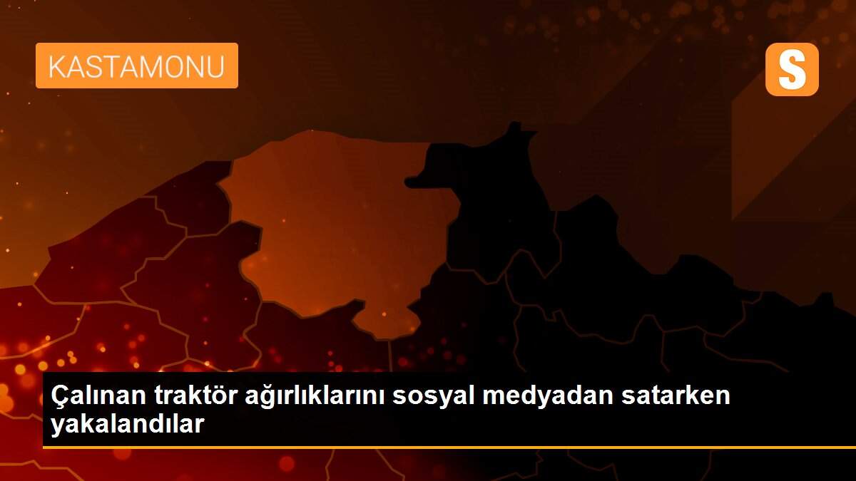 Çalınan traktör ağırlıklarını sosyal medyadan satarken yakalandılar