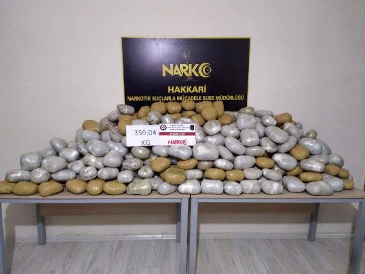 Hakkari\'de 359 kilo esrar ele geçirildi