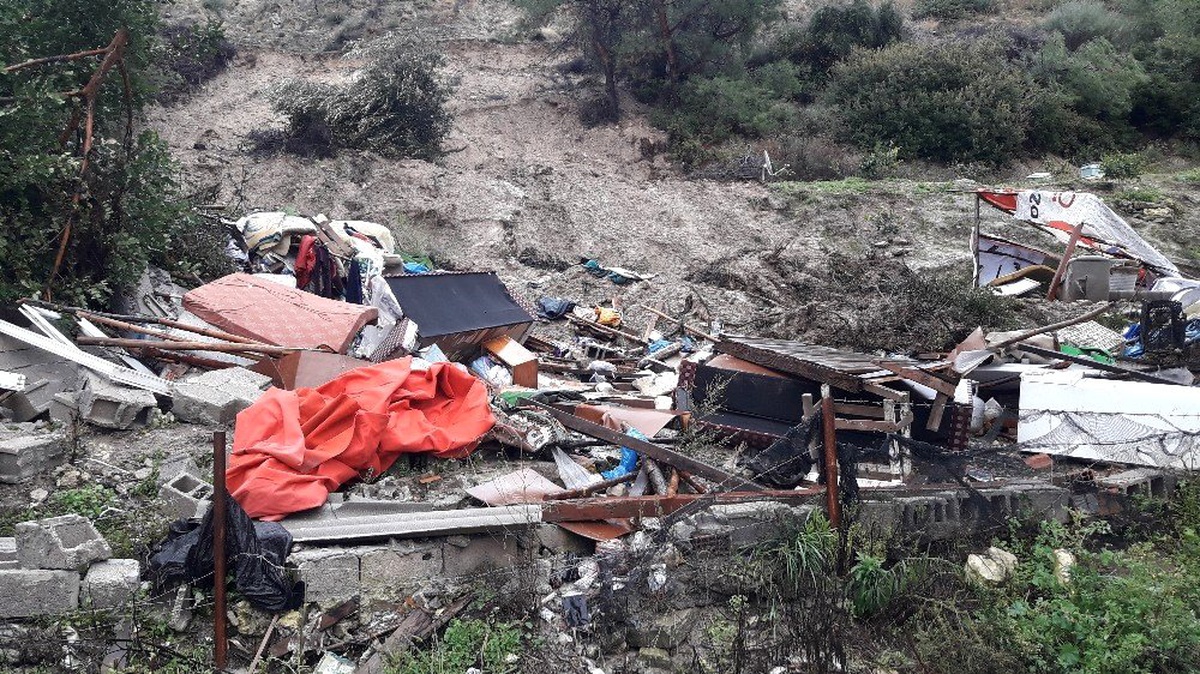 Heyelan bölgesi yaşanan dehşeti gözler önüne serdi