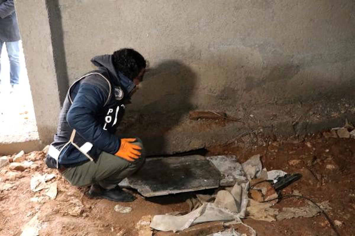 İnşaat kazısında insan ve hayvan figürlü mozaik bulundu