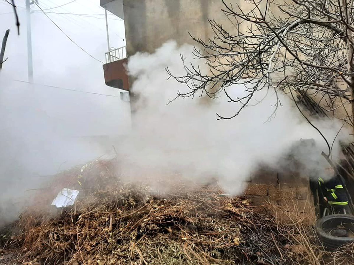 Odunluk yangını korkuttu