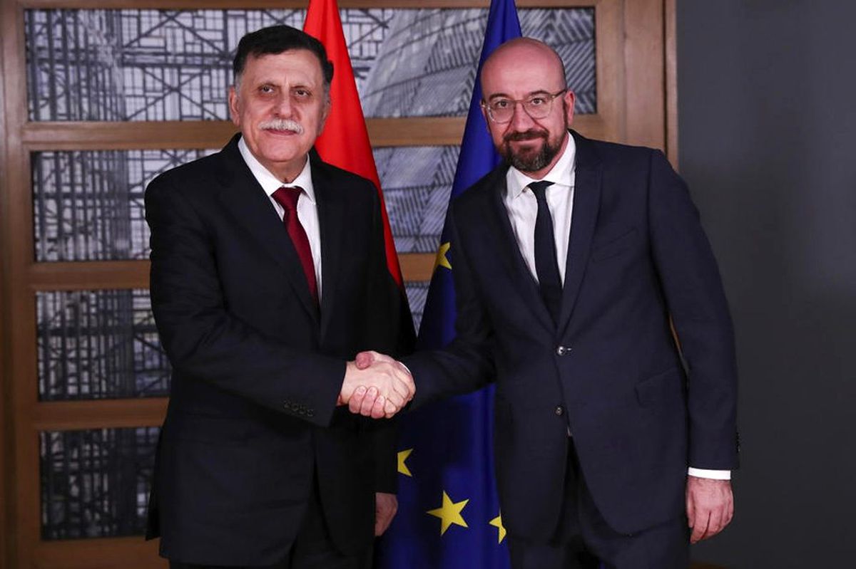 AB Konseyi Başkanı Michel, Libya Başbakanı al-Sarraj ile görüştü