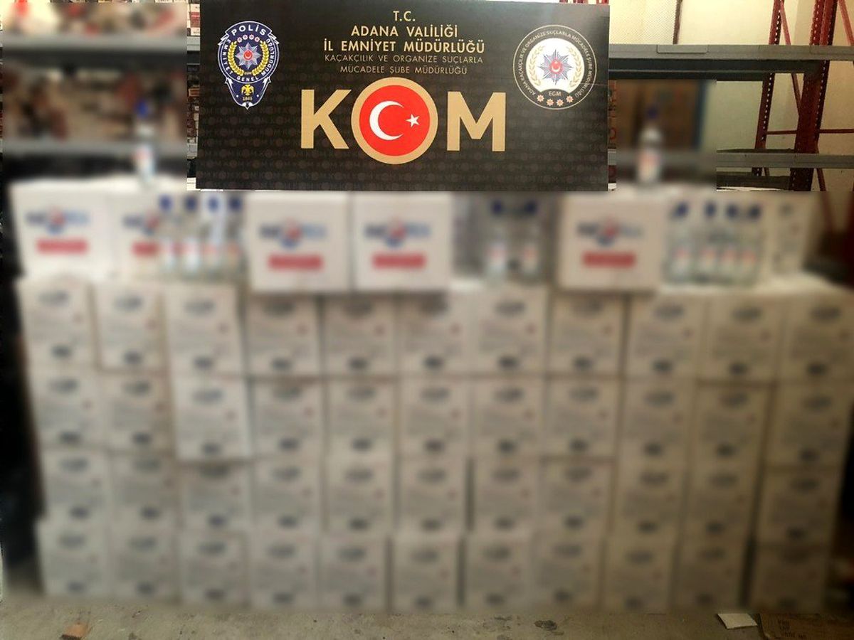 Adana\'da 2 bin 760 litre etil alkol ele geçirildi