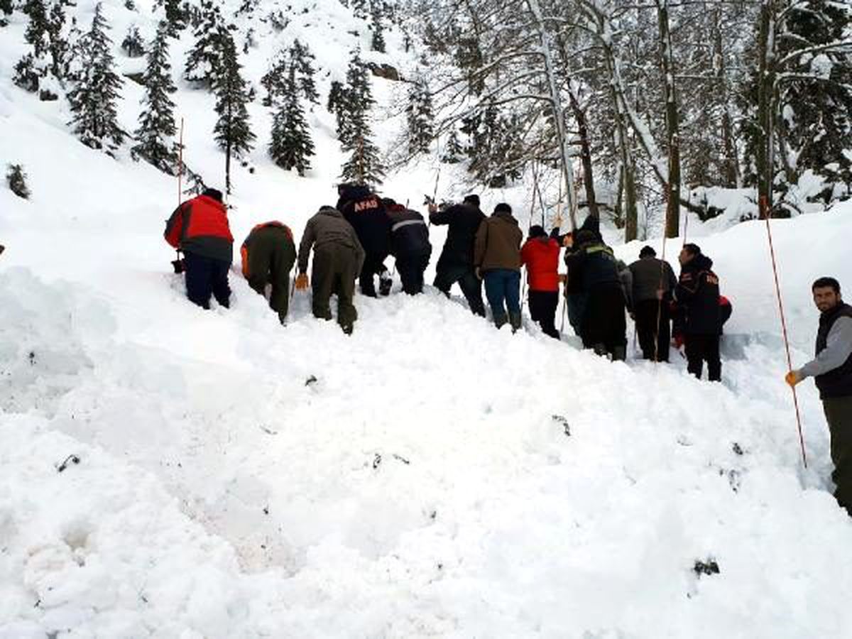 Çığ altında kalan işçiyi 2 metrelik karda kurtarma seferberliği (3)