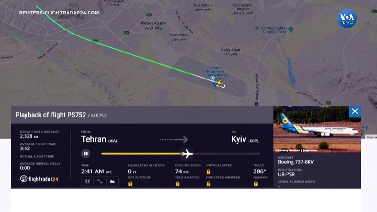 İran\'da Ukrayna Havayolları\'na Ait Yolcu Uçağı Düştü