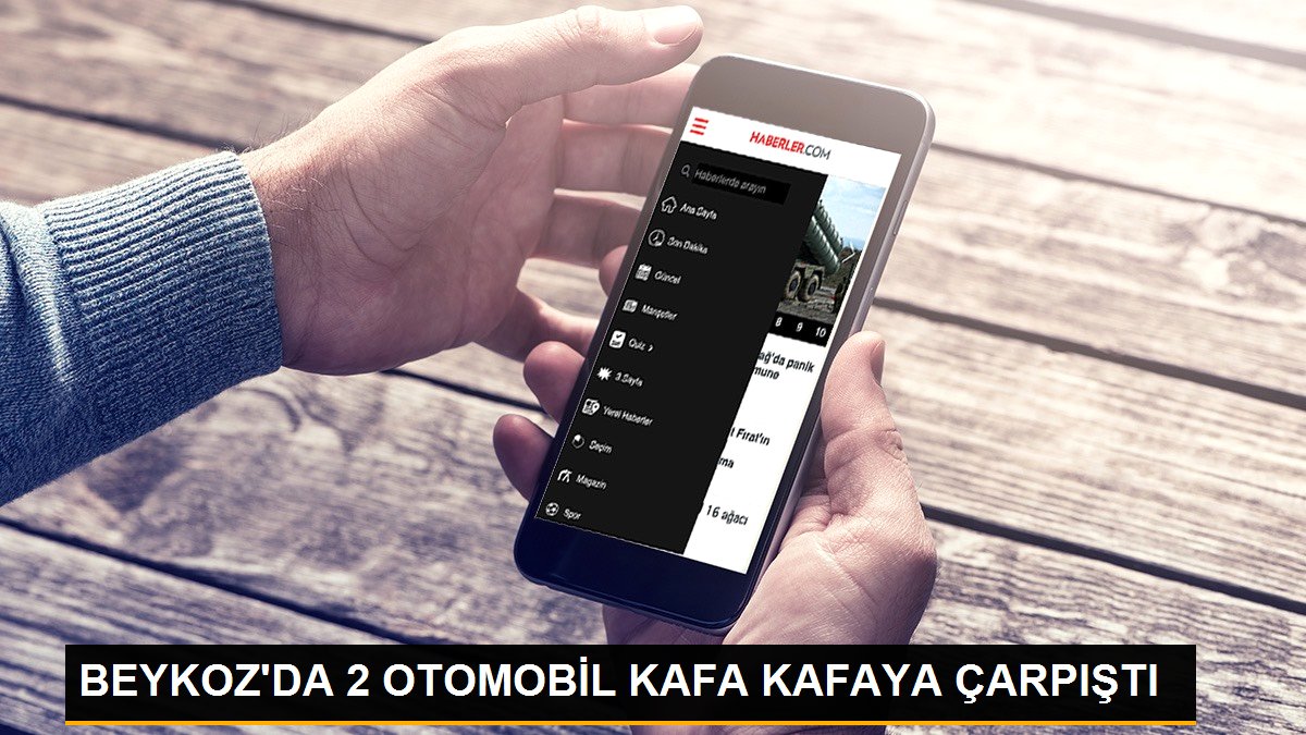 BEYKOZ\'DA 2 OTOMOBİL KAFA KAFAYA ÇARPIŞTI