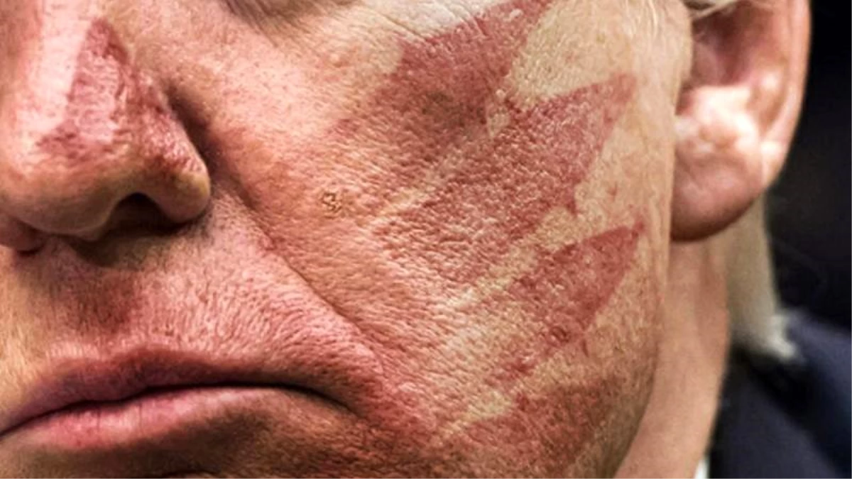 Hamaney\'den Trump\'ın yüzünde beş roketli \'kanlı tokat\' fotoğrafı