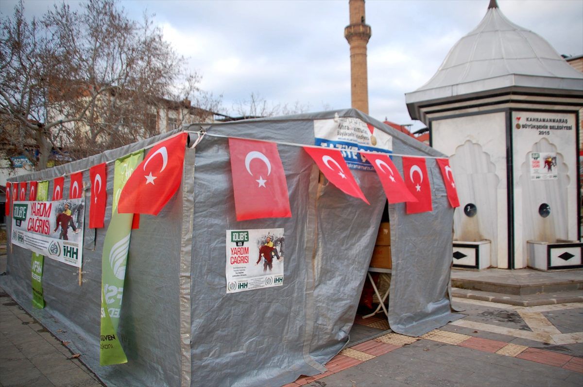 Afşin\'de İdlib için yardım kampanyası başlatıldı