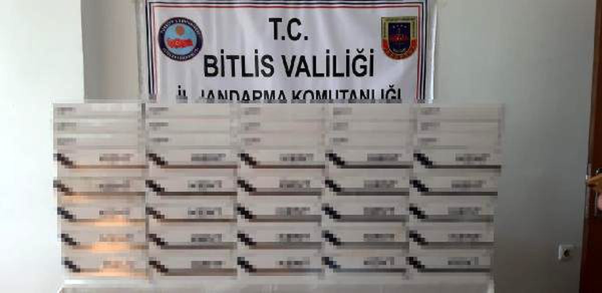 Bitlis\'te 2 bin 830 paket kaçak sigara ele geçirildi