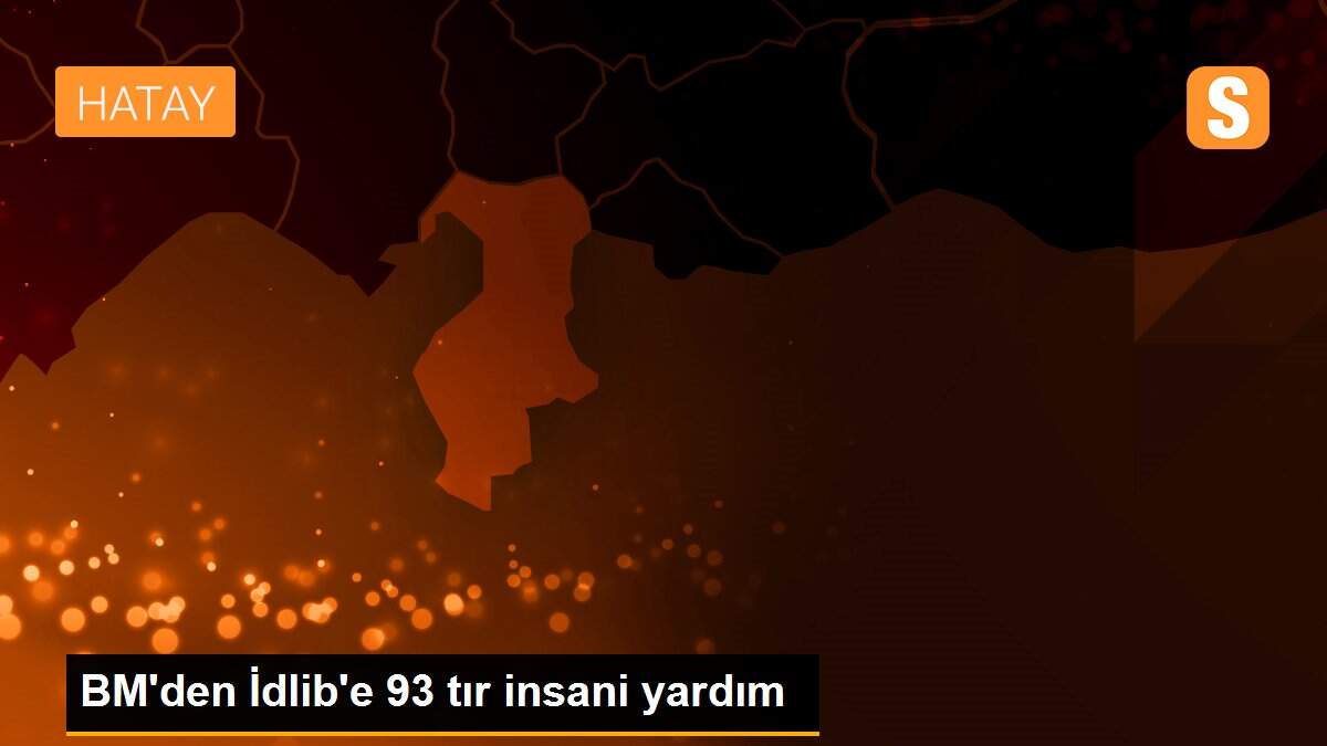 BM\'den İdlib\'e 93 tır insani yardım