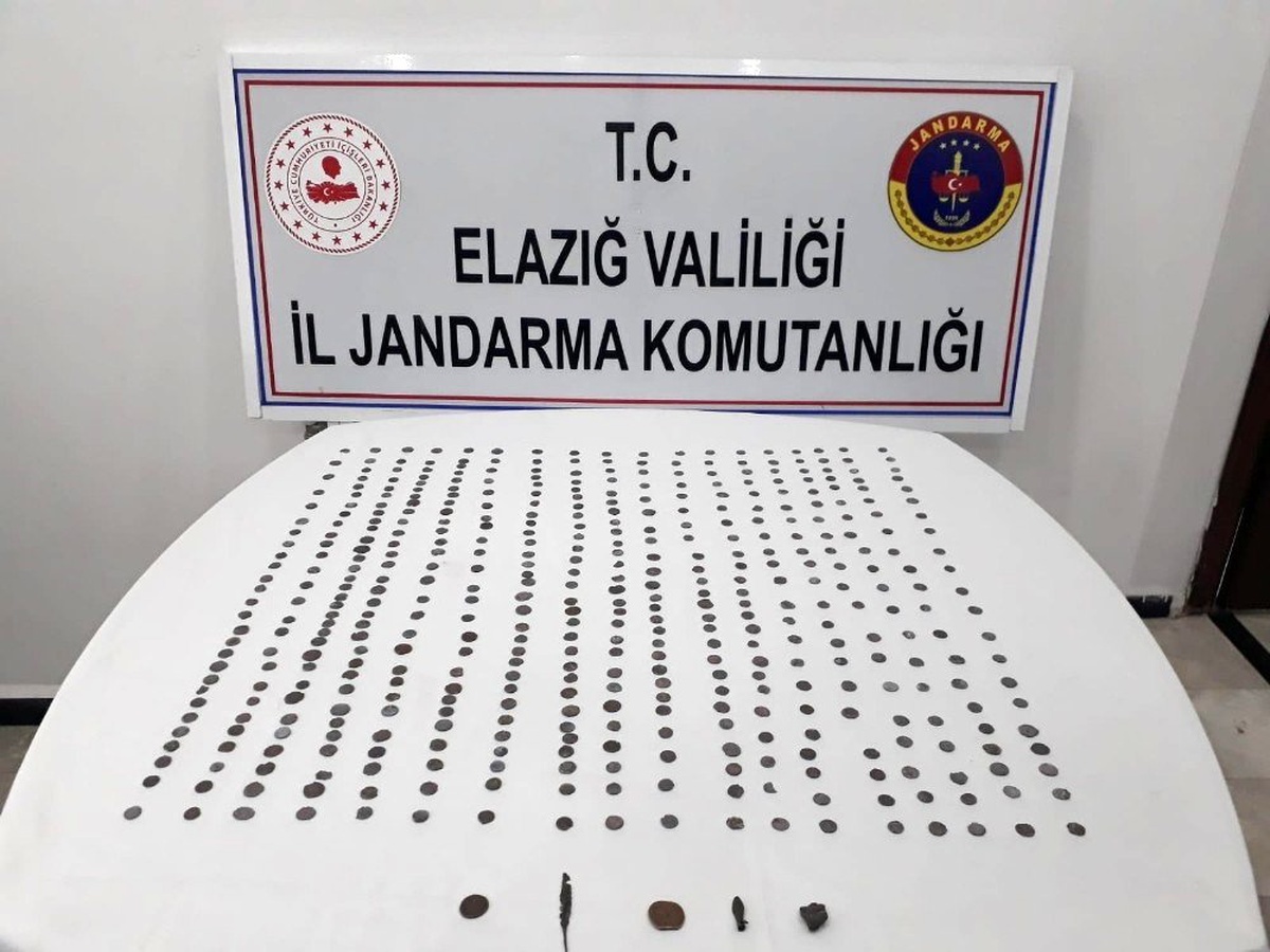 Jandarmanın ele geçirdiği 460 sikke bin 500 yıllık çıktı
