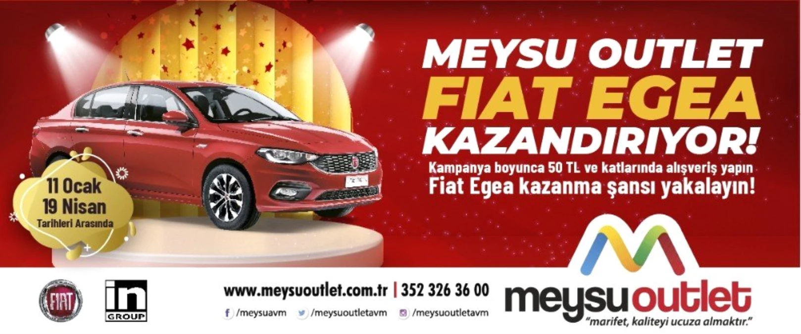 MEYSU Outlet Fiat Egea kazandırıyor