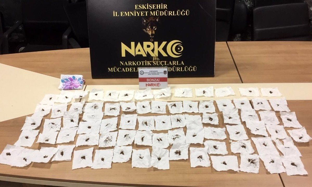 Narkotim satışa hazır 86 çıkı bonzai ele geçirdi