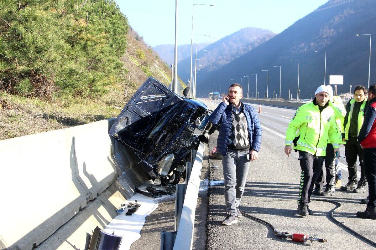 TEM Otoyolunda şaşırtan kaza