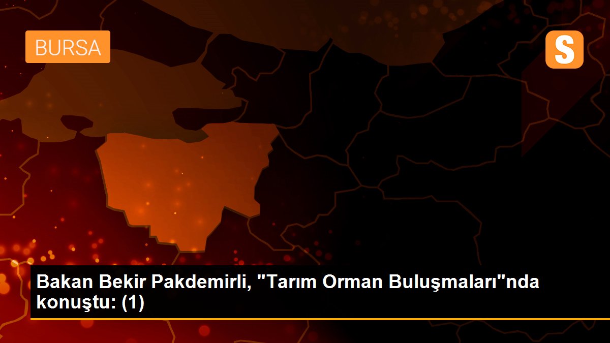 Bakan Bekir Pakdemirli, "Tarım Orman Buluşmaları"nda konuştu: (1)