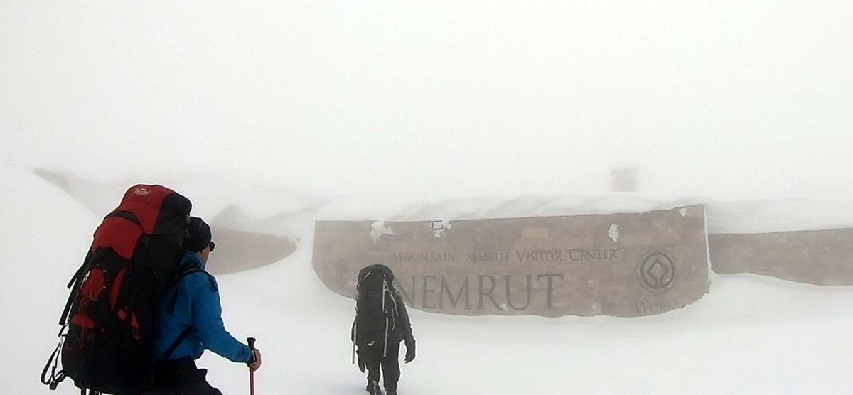 Nemrut Dağı\'nda dağcılara tipi engeli