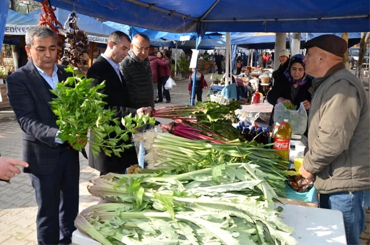 Başkan Nedim Kaplan alışverişini Çakırbeyli pazarından yaptı