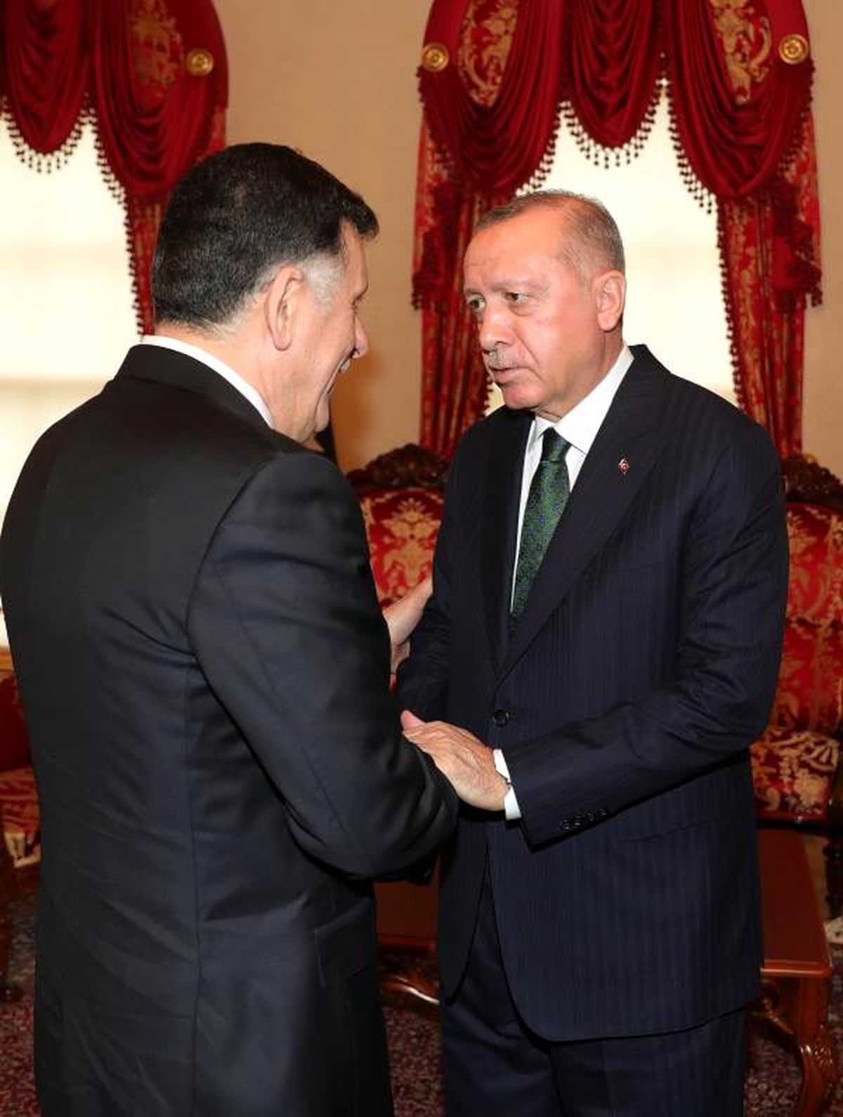 Cumhurbaşkanı Erdoğan Libya Başbakanı El Sarrac ile görüşüyor (1)