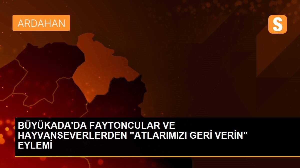 BÜYÜKADA\'DA FAYTONCULAR VE HAYVANSEVERLERDEN "ATLARIMIZI GERİ VERİN" EYLEMİ