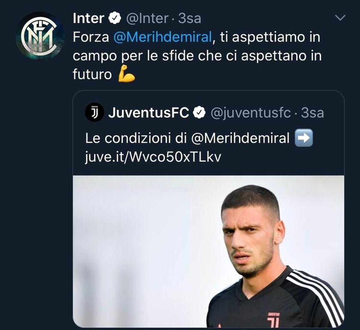 Merih Demiral\'a büyük moral
