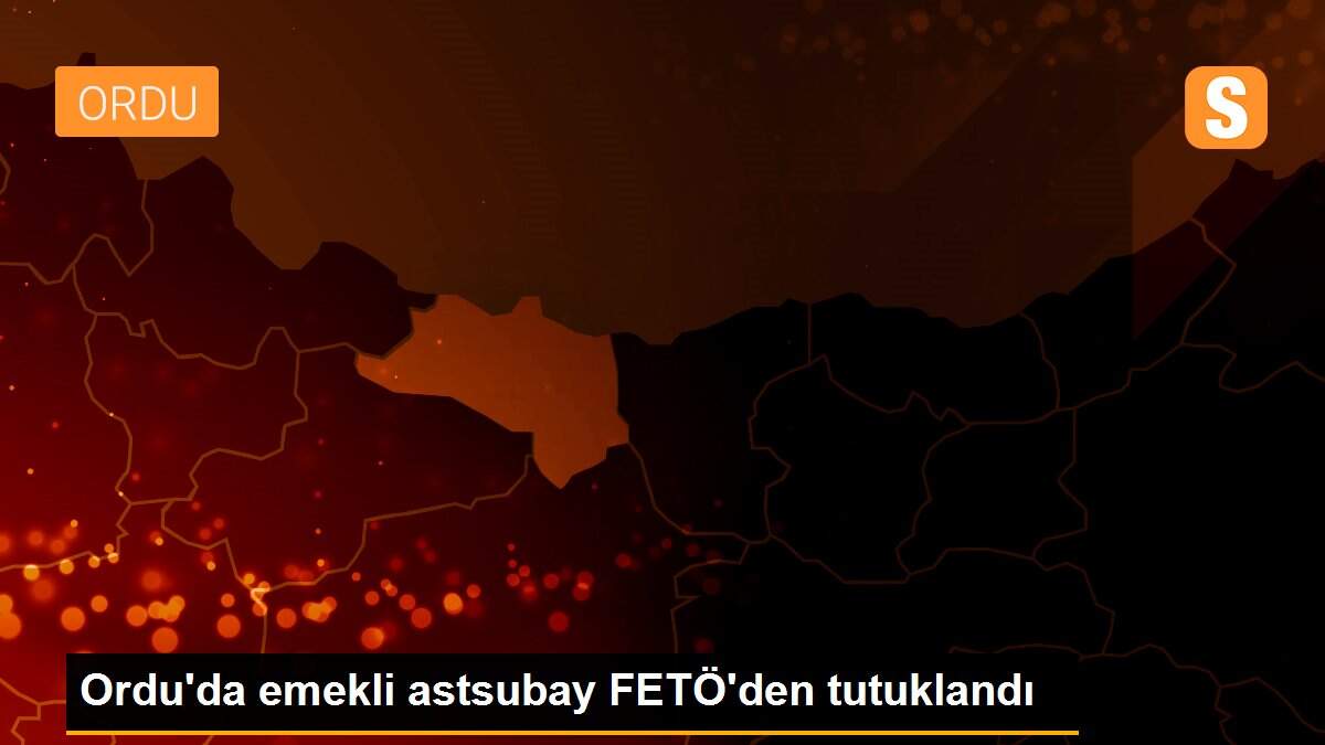 Ordu\'da emekli astsubay FETÖ\'den tutuklandı