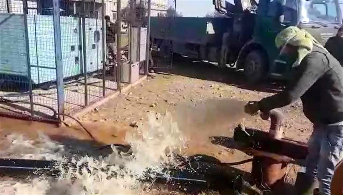 Türkiye\'nin desteğiyle Tel Abyad\'daki su kuyuları yeniden kullanılır hale getirildi