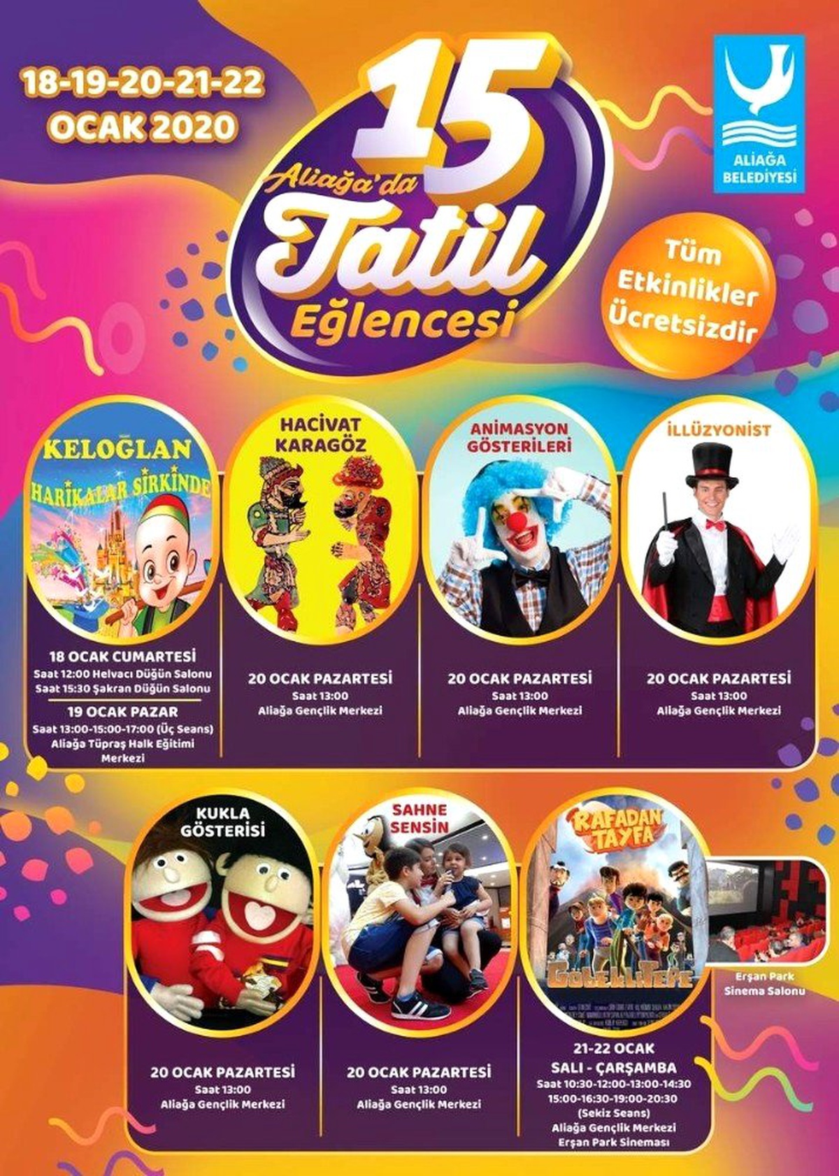 Aliağa Belediyesinden çocuklara tatil eğlencesi