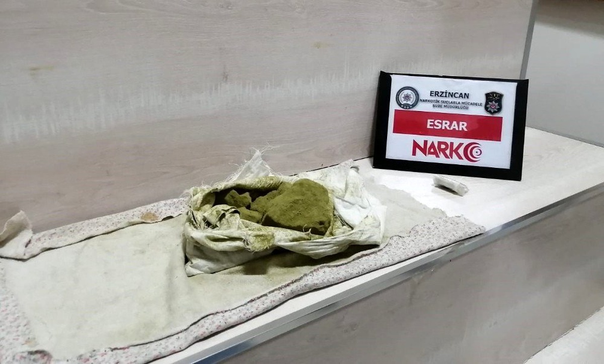 Erzincan\'da 407 gram esrarla yakalanan 1 kişi tutuklandı