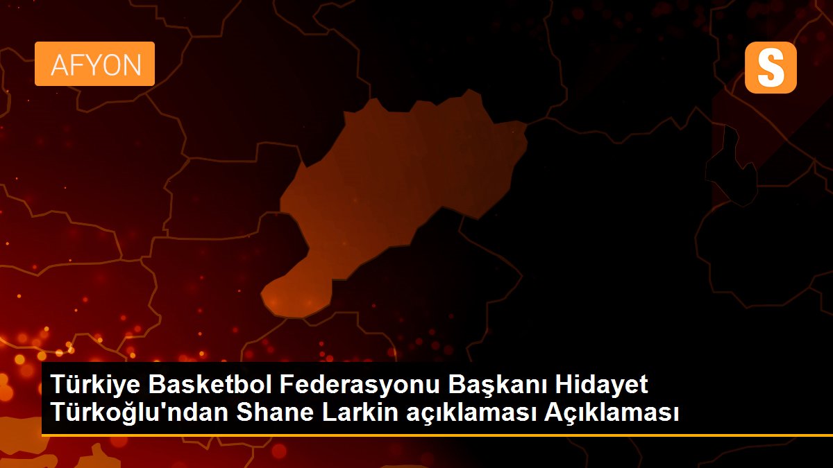 Türkiye Basketbol Federasyonu Başkanı Hidayet Türkoğlu\'ndan Shane Larkin açıklaması Açıklaması