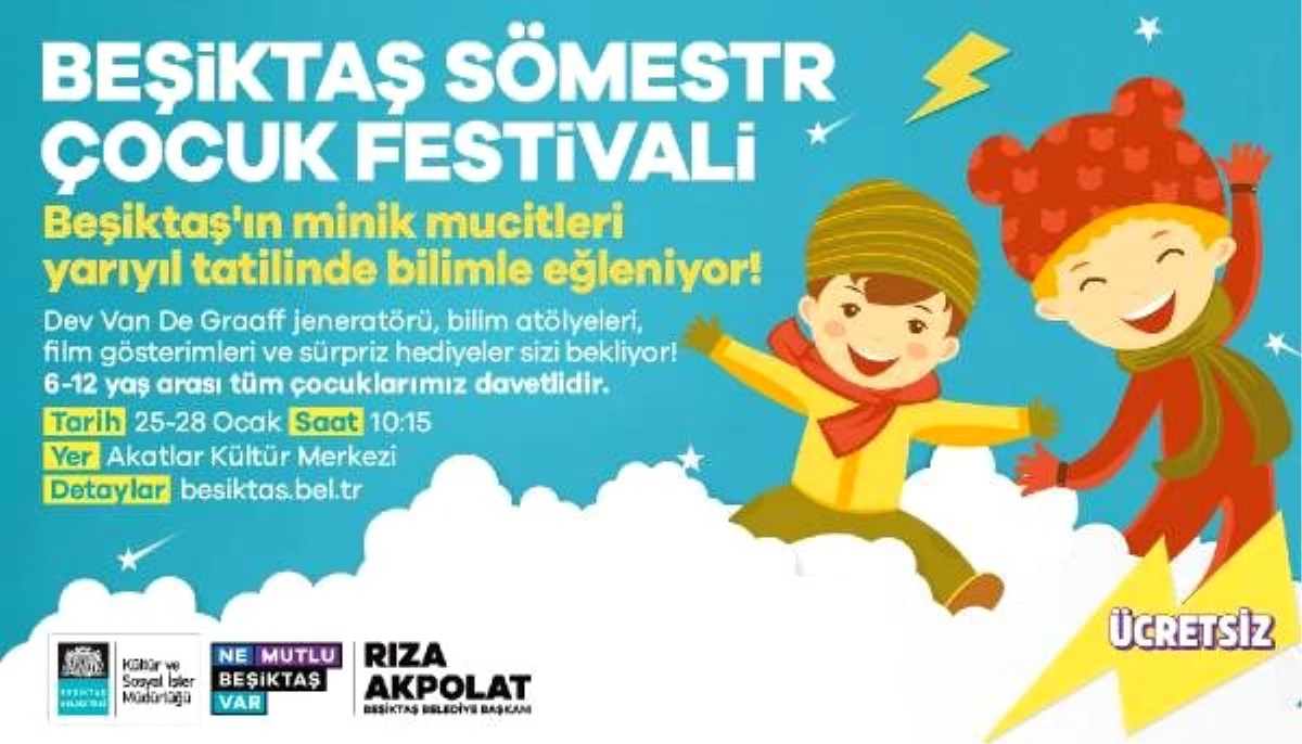 Beşiktaş\'ta ücretsiz \'Sömestr Çocuk Festivali\' başlıyor