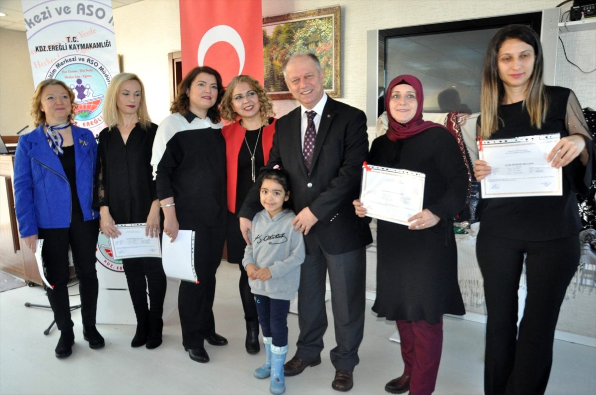 Ereğli\'de 60 kursiyere sertifikaları verildi