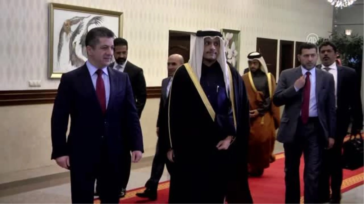 Katar Dışişleri Bakanı Al Sani - IKBY Başbakanı Barzani görüşmesi