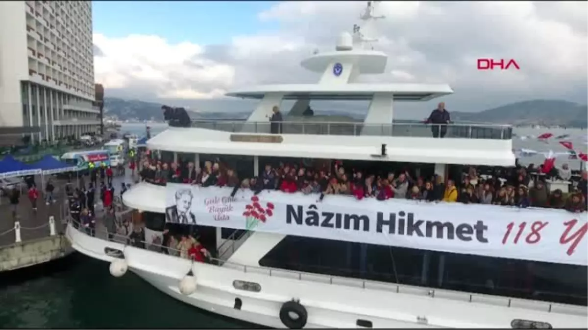 Nazım hikmet tarabya\'da karanfillerle anıldı