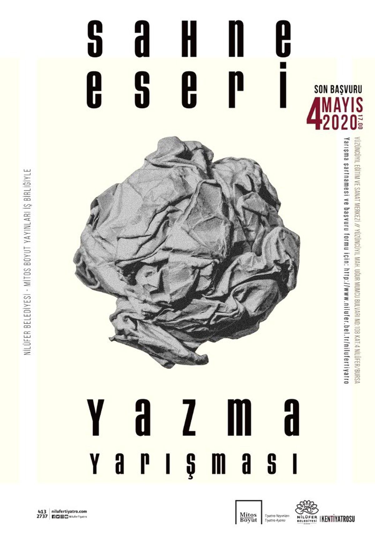 Sahne eseri yazma yarışmasına başvurular başladı
