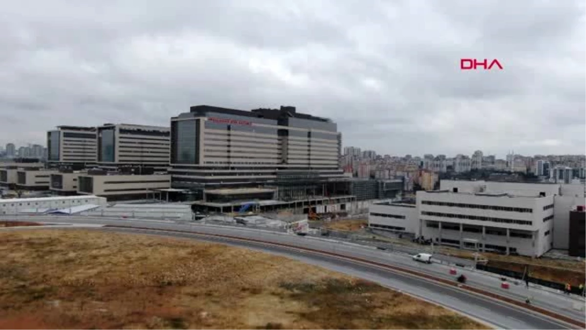 Başakşehir şehir hastanesi\'nde son durum havadan görüntülendi