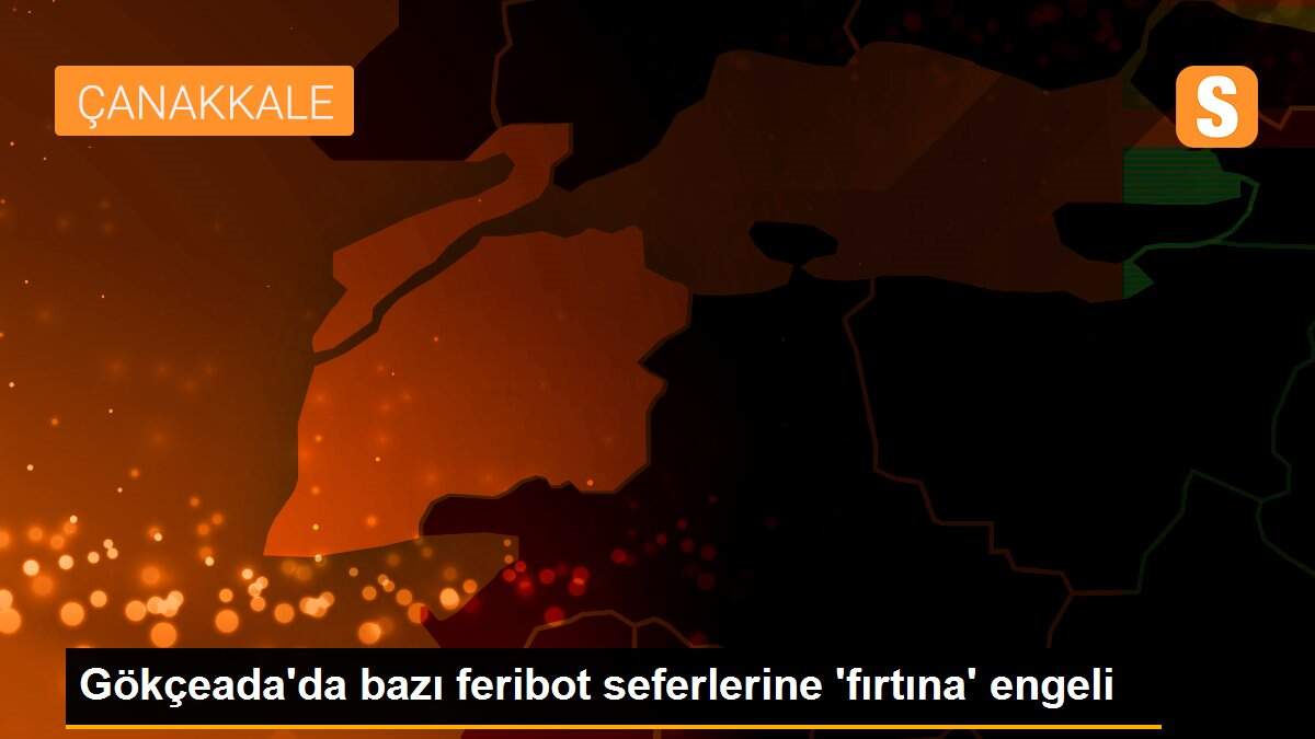 Gökçeada\'da bazı feribot seferlerine \'fırtına\' engeli