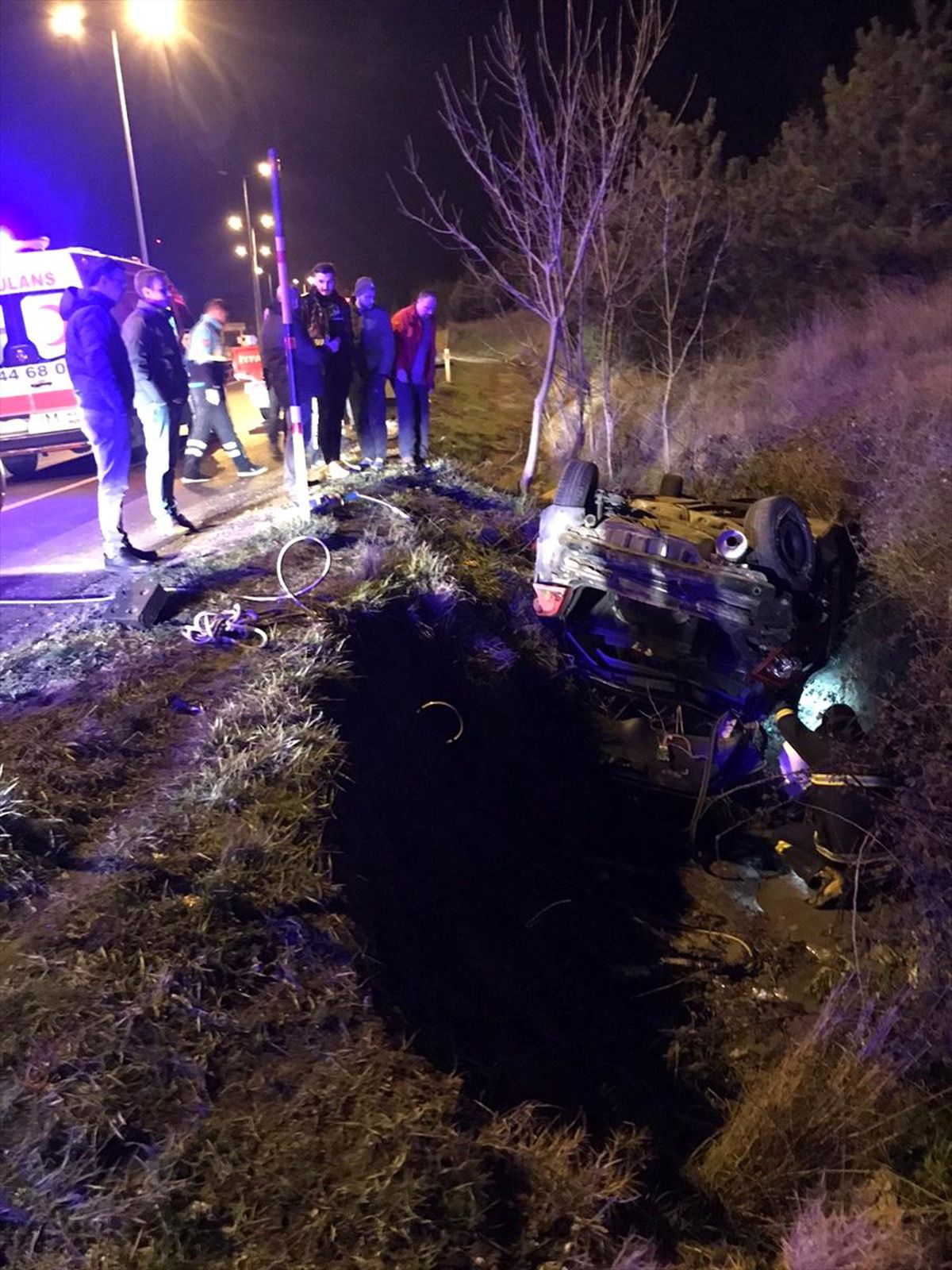 Kırklareli\'nde otomobil devrildi: 1 ölü, 1 yaralı