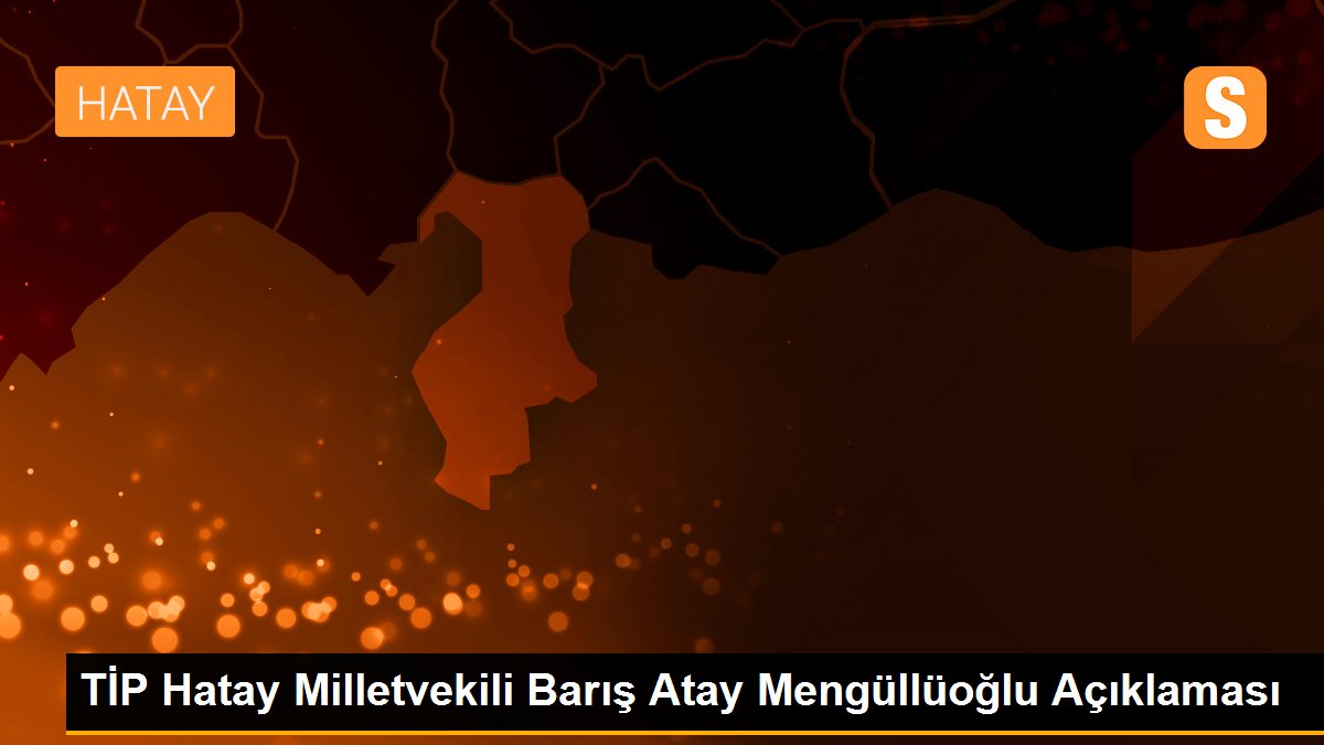 TİP Hatay Milletvekili Barış Atay Mengüllüoğlu Açıklaması