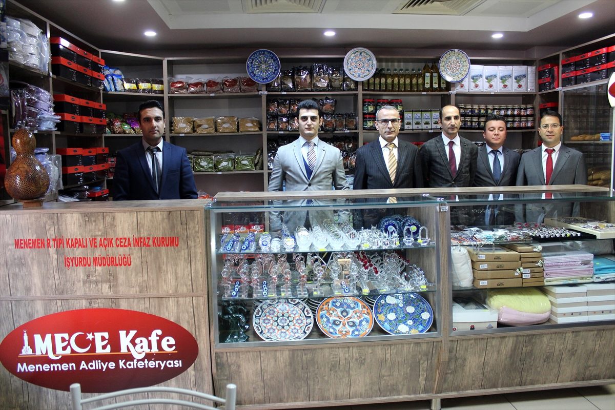 Hükümlülerin ürettiği ürünler Menemen Adliyesinde satışa sunuluyor