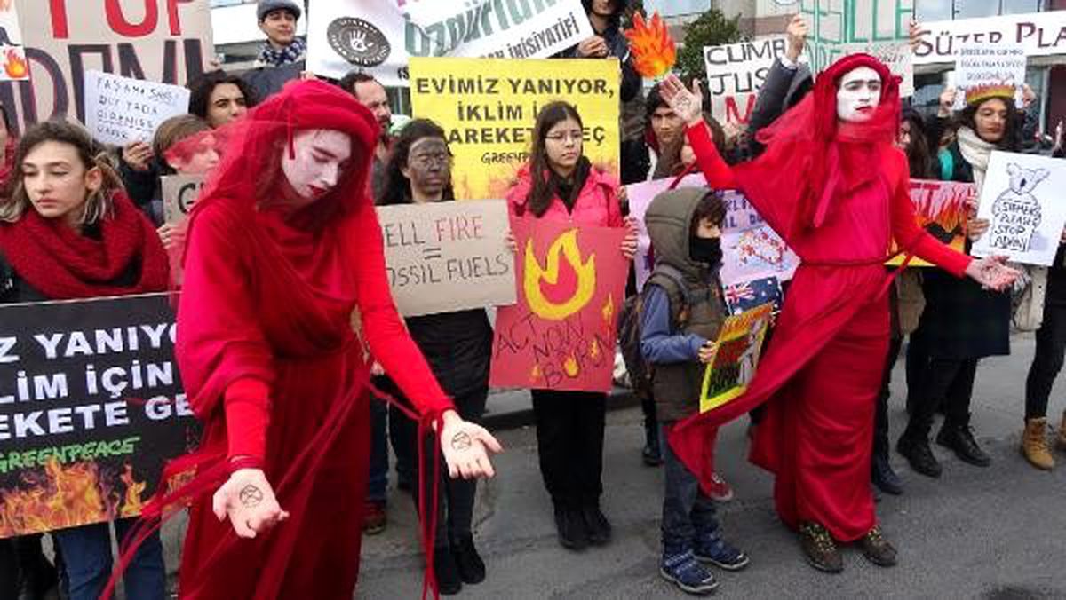 İstanbul\'da Avustralya\'daki yangınlara ilişkin eylem