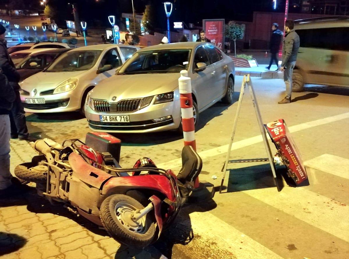 Karabük\'te otomobille motosiklet çarpıştı: 1 yaralı