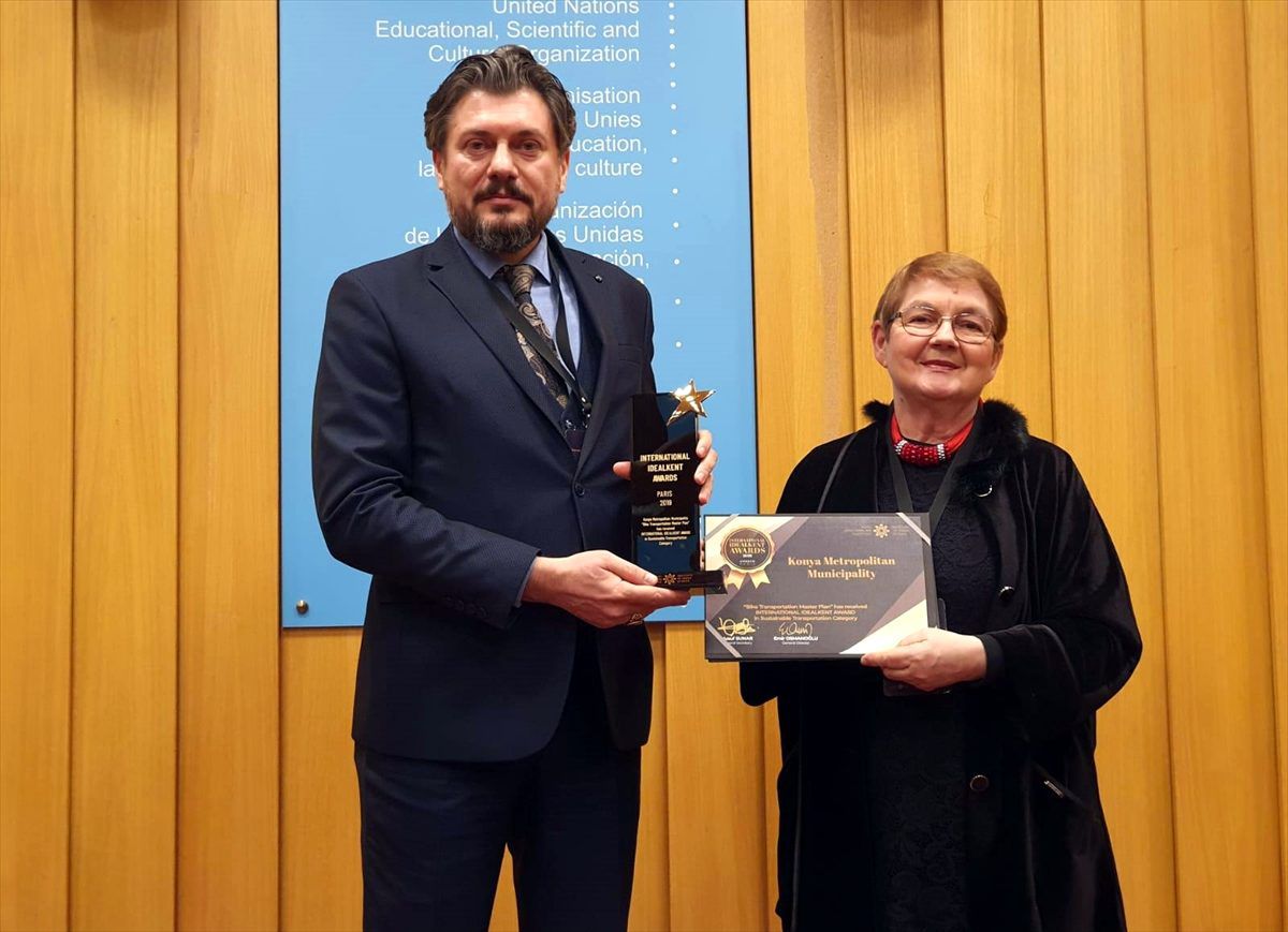Konya\'nın "Bisiklet Master Planı"na uluslararası ödül