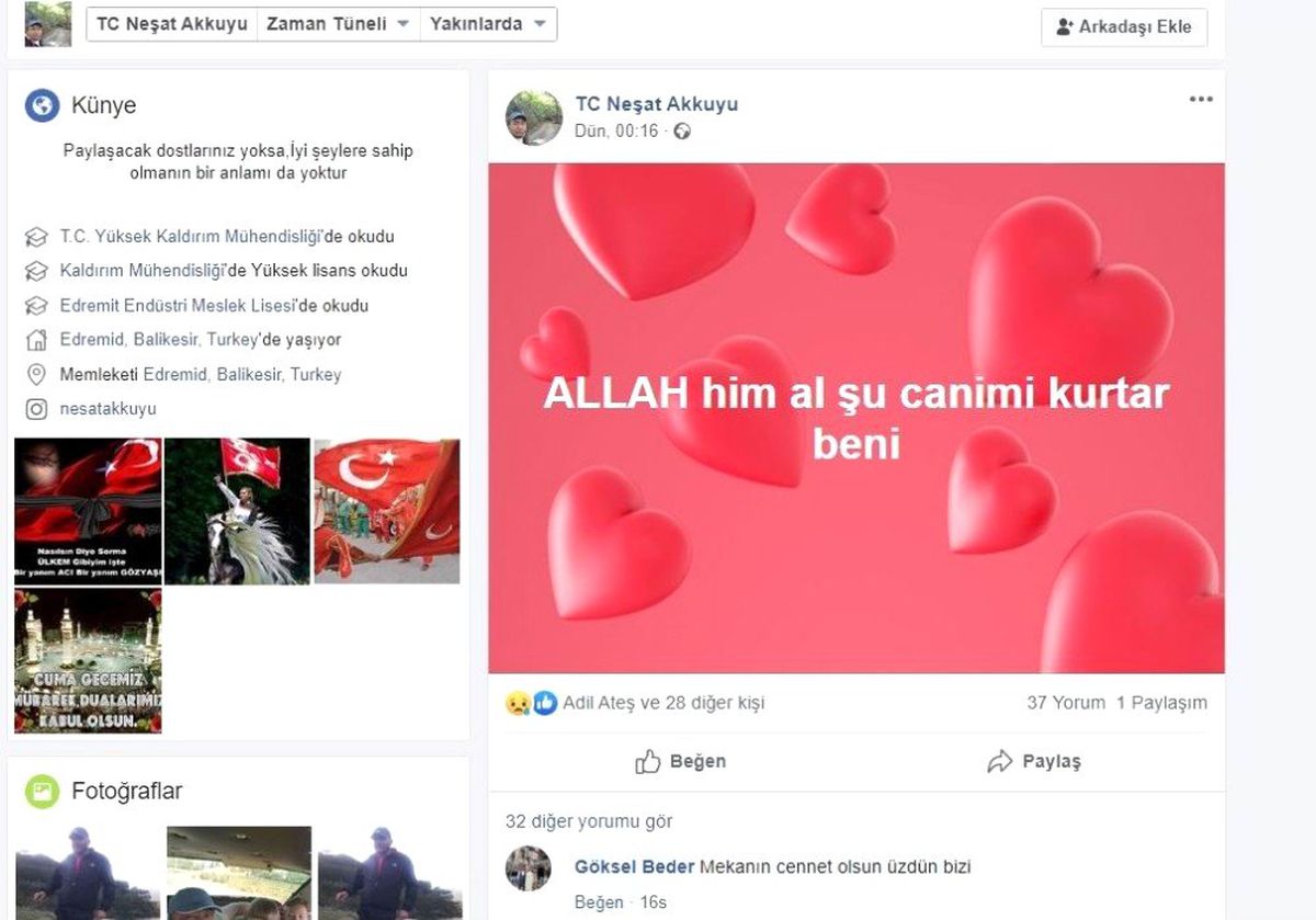 Ölüm duası kabul oldu
