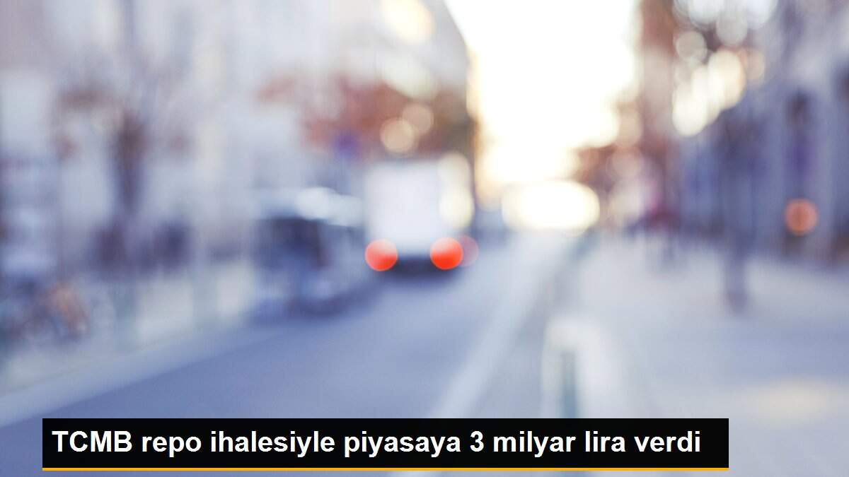 TCMB repo ihalesiyle piyasaya 3 milyar lira verdi