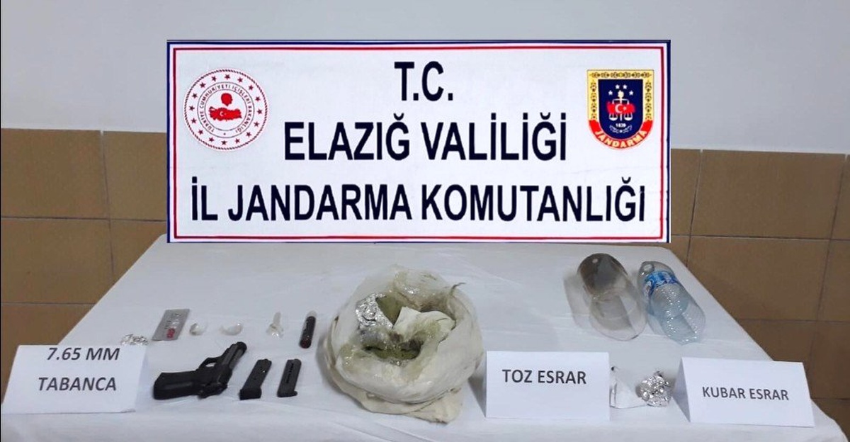 Elazığ\'da,toz esrarla yakalanan şüpheli tutuklandı