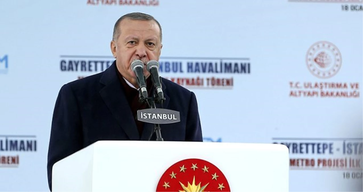 Erdoğan\'ın katıldığı Gayrettepe-İstanbul Havalimanı metro hattının ilk kaynak töreninde gözler İmamoğlu\'nu aradı